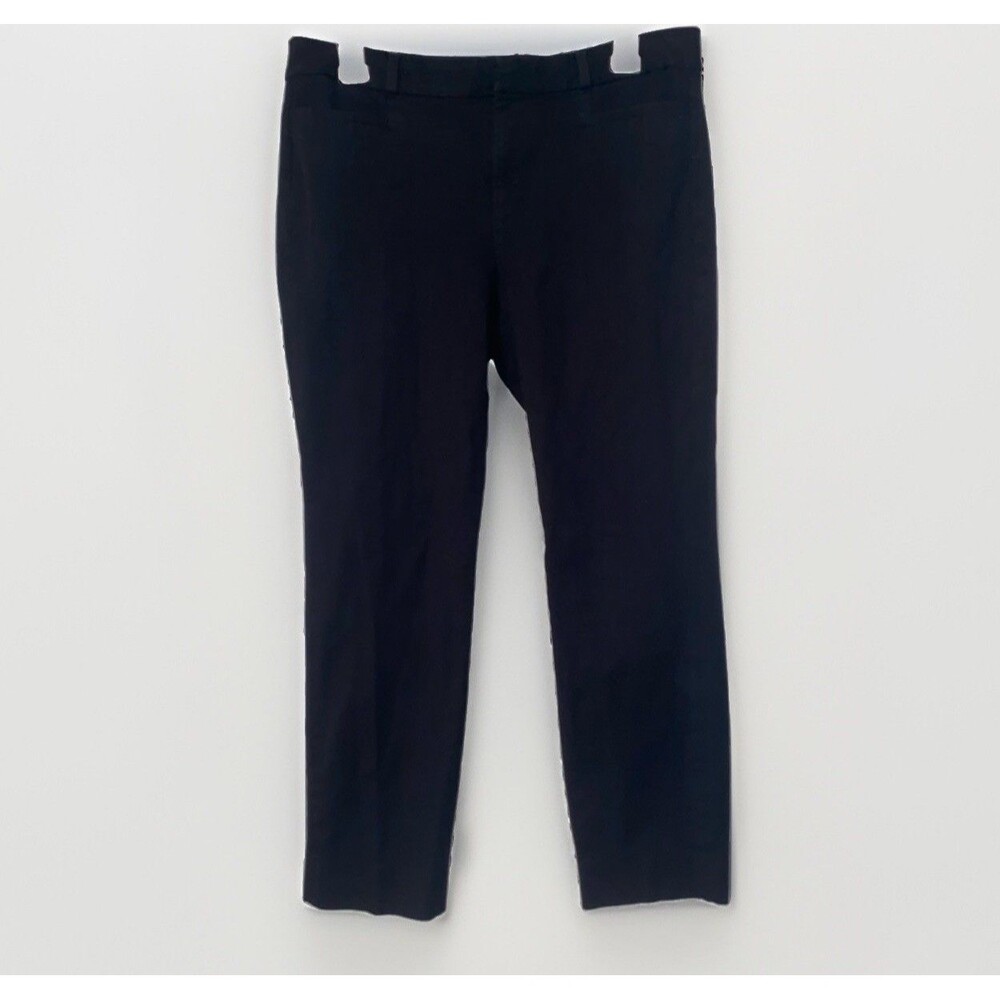 Banana Republic Sloan Curvy Fit Solid Flat Front Regular Pants Black Size 10
